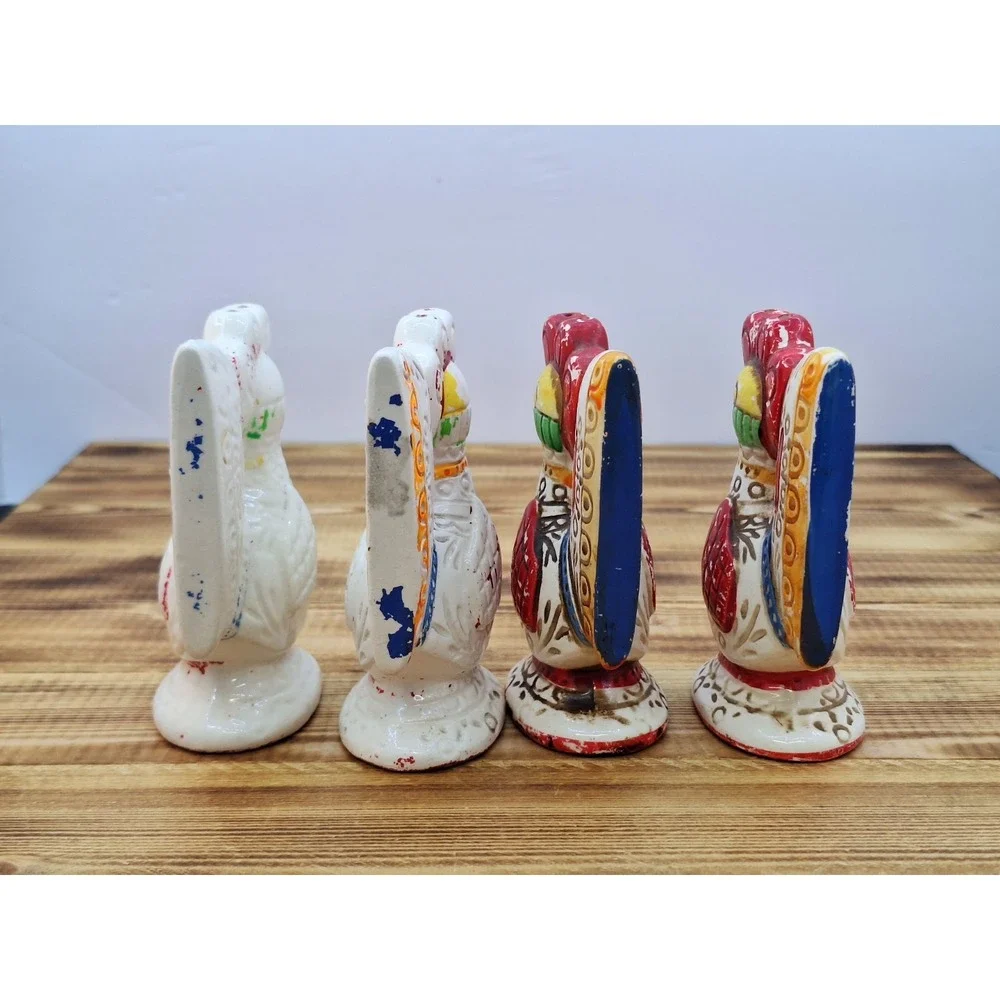 Old Chicken Collectible 2 Sets X4 Vintage Rooster Salt & Pepper Shakers LEGO X4‎
